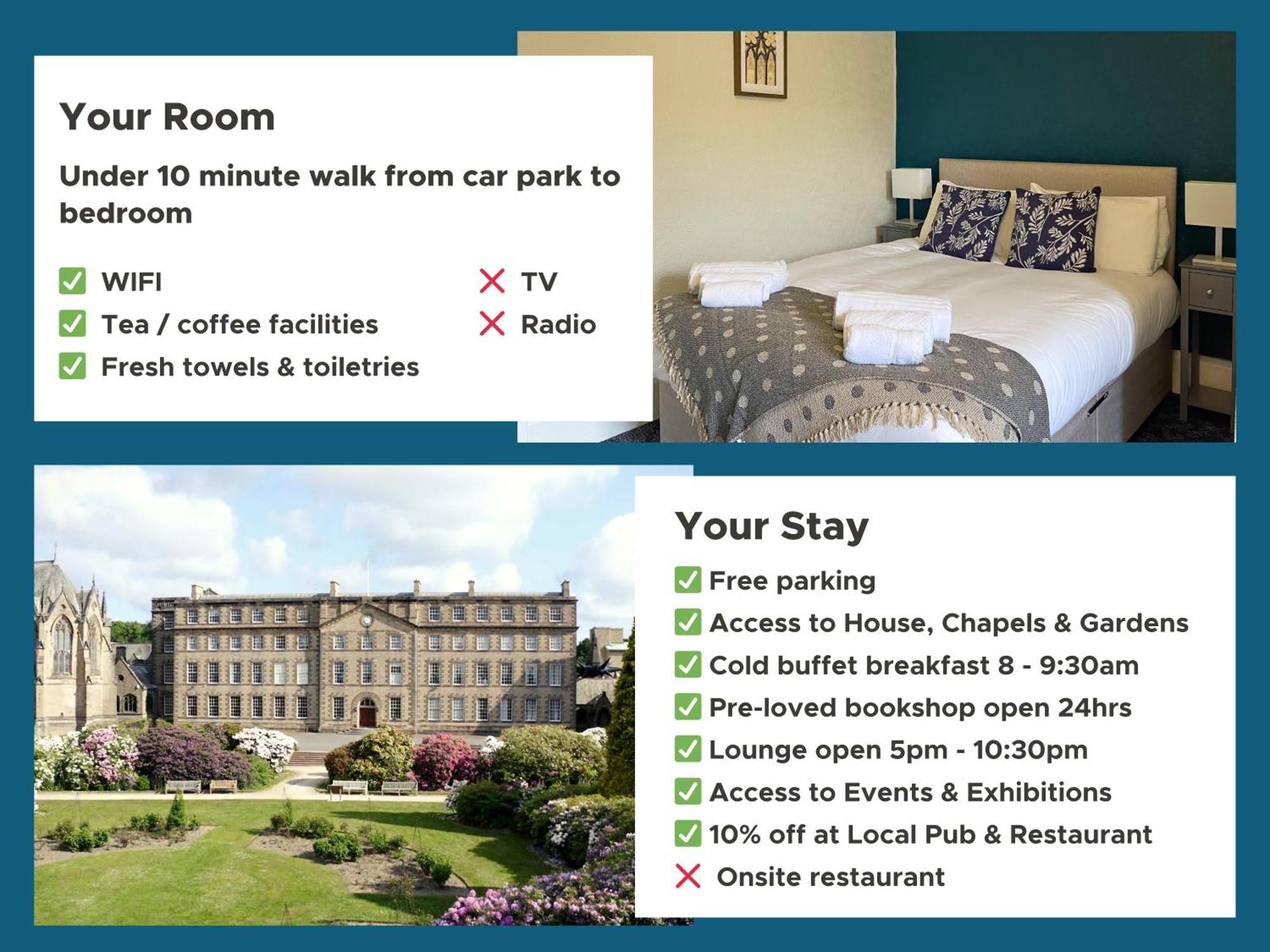 Bed and Breakfast Ushaw Historic House, Chapels & Gardens Durham Habitación foto